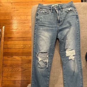Madewell the perfect vintage jeans size 26 distressed
